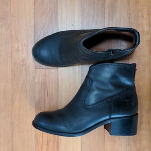 Frye Western Inspired Black Ankle Boot Booties